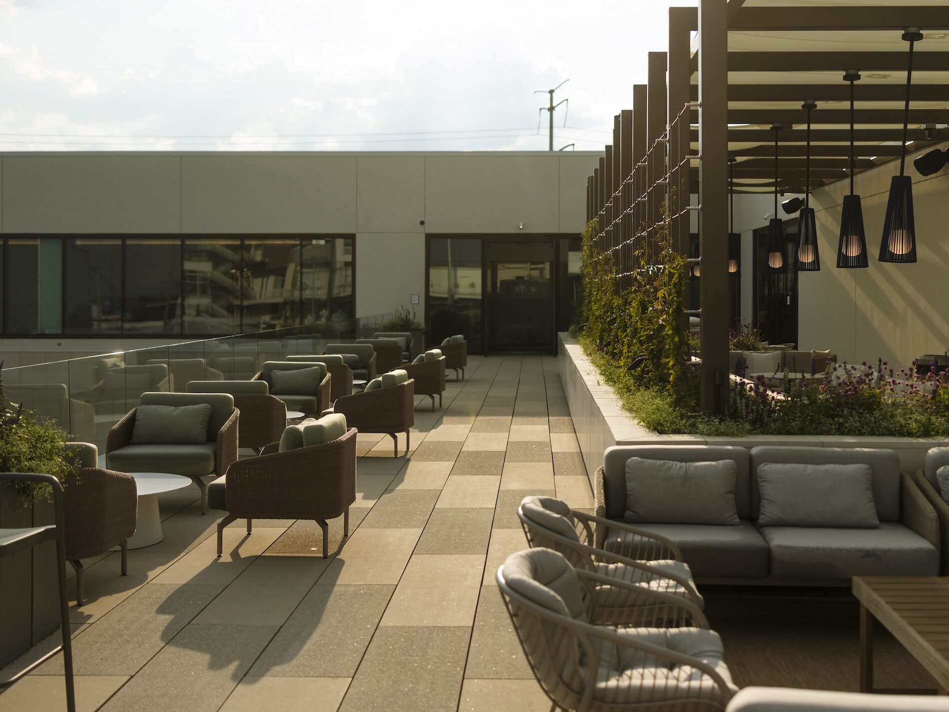 outdoor lounge and seating area